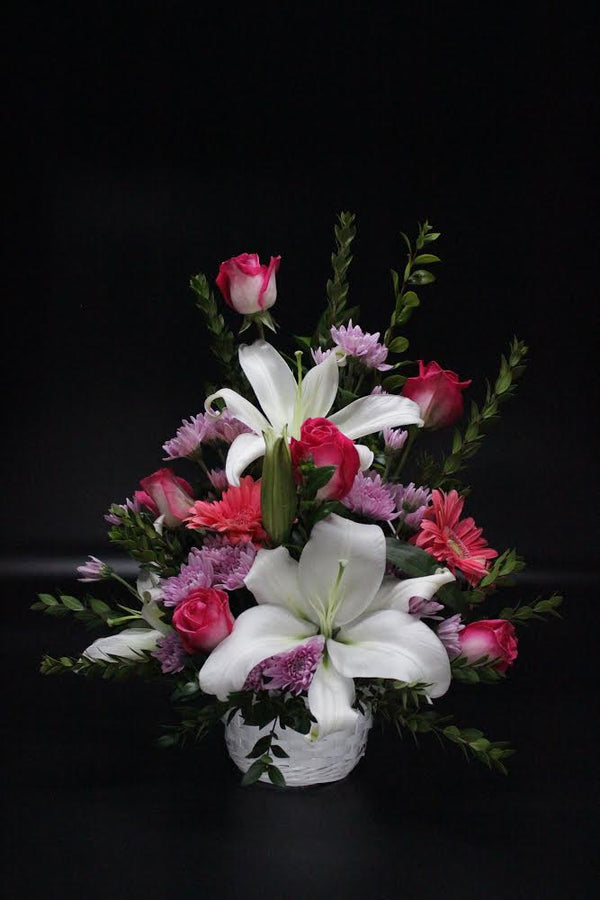 Pink & Lilies Basket