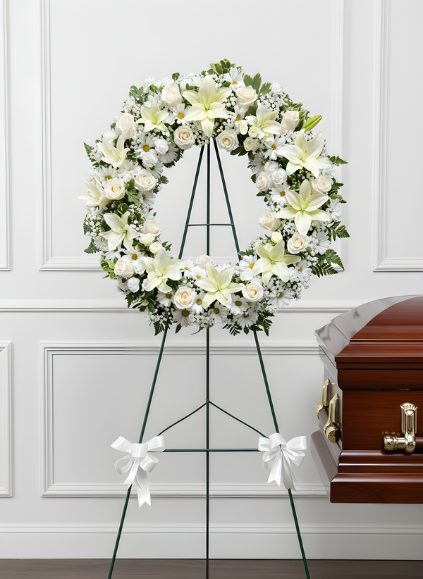 White Open Wreath