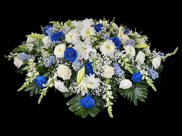 Blue Casket Spray