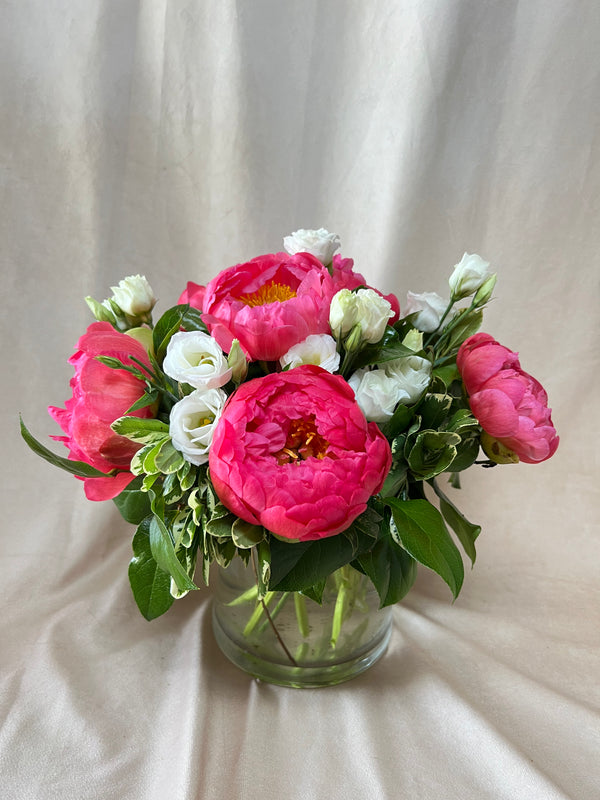 Pink peony arrangement